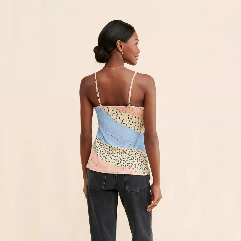 Free People Conditions Apply Gwen‎ Printed Cami Multicolored Women's Size 1X